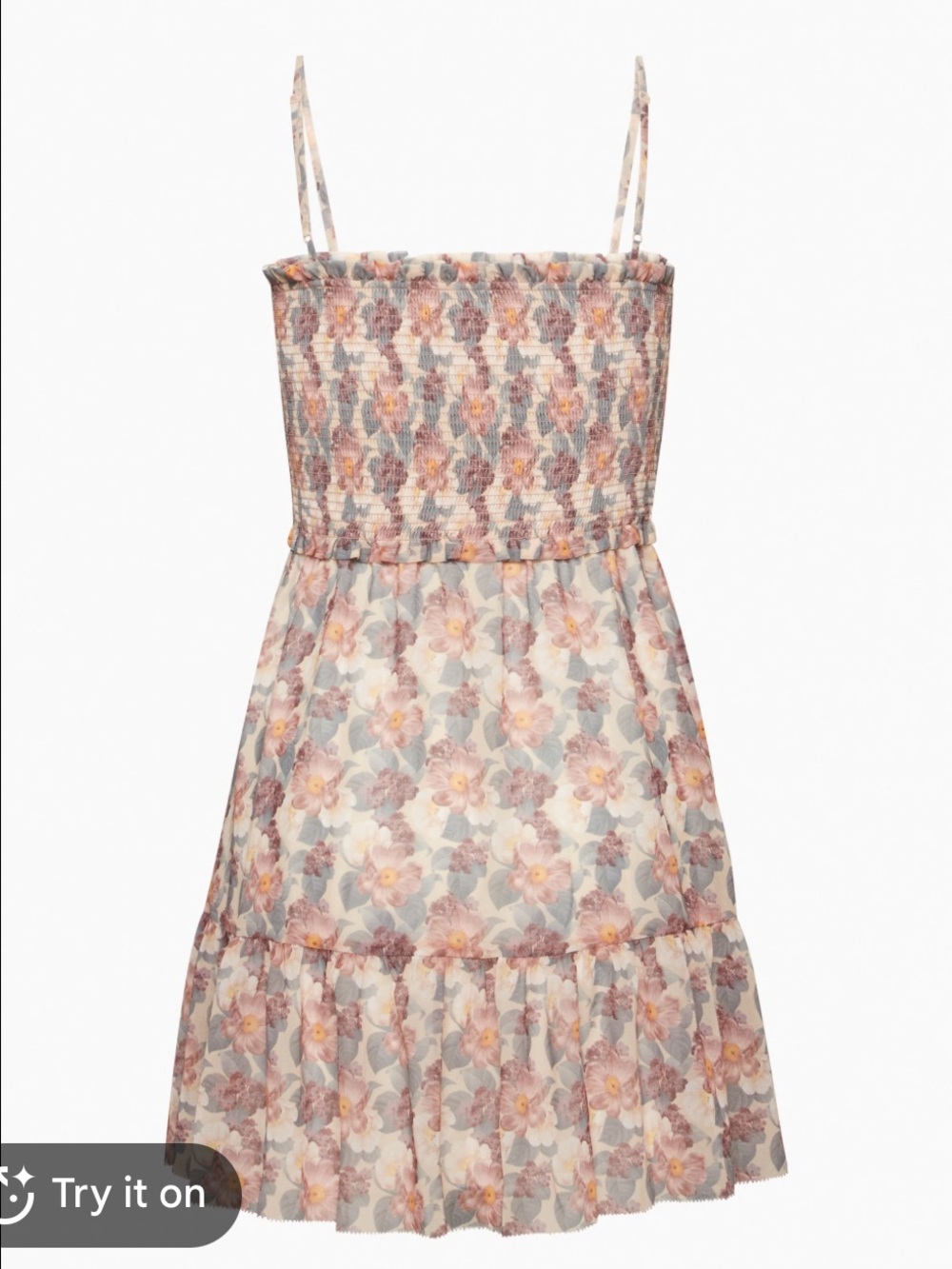 Aritzia Wilfred Tempest Smocked Sleeveless Dress
